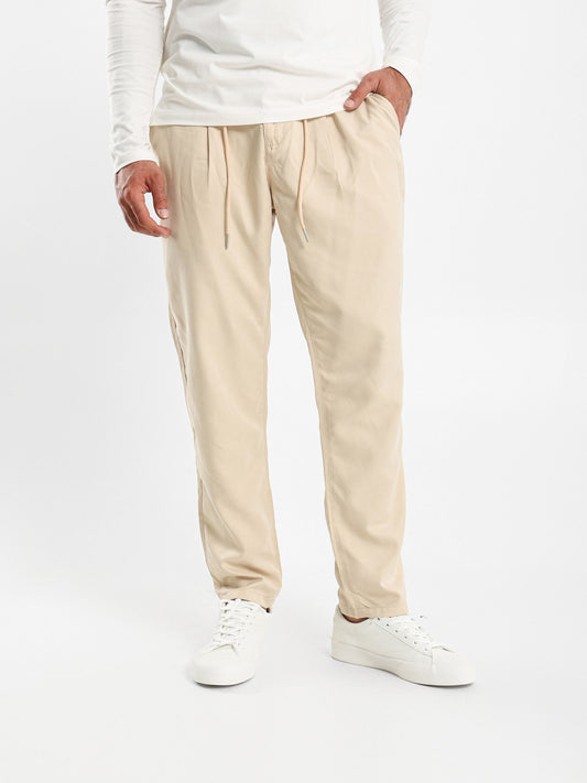 Relaxed Fit Pants with Embedded Cord