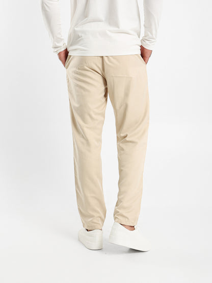 Relaxed Fit Pants with Embedded Cord