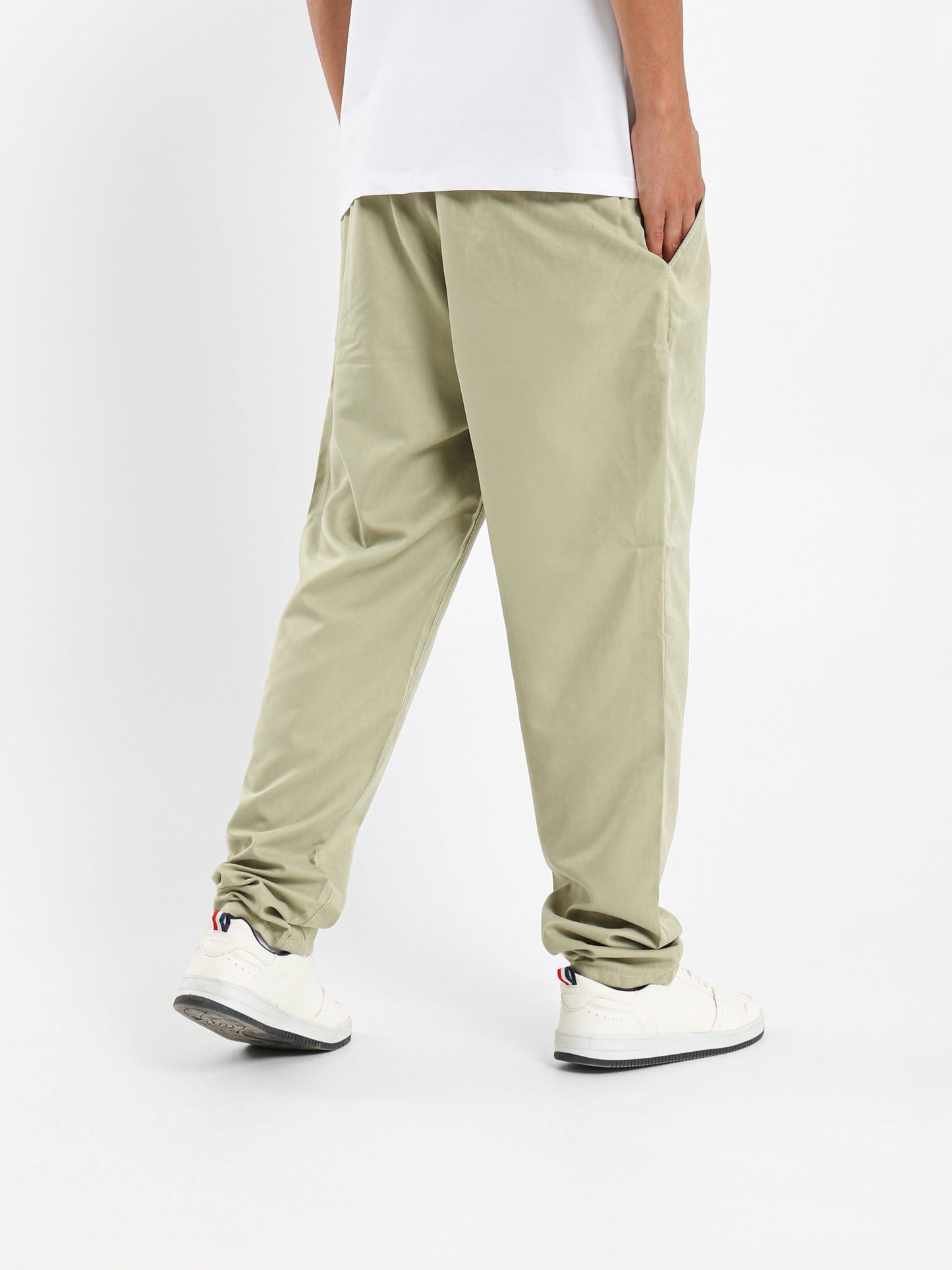 Relaxed Fit Pants with Embedded Cord