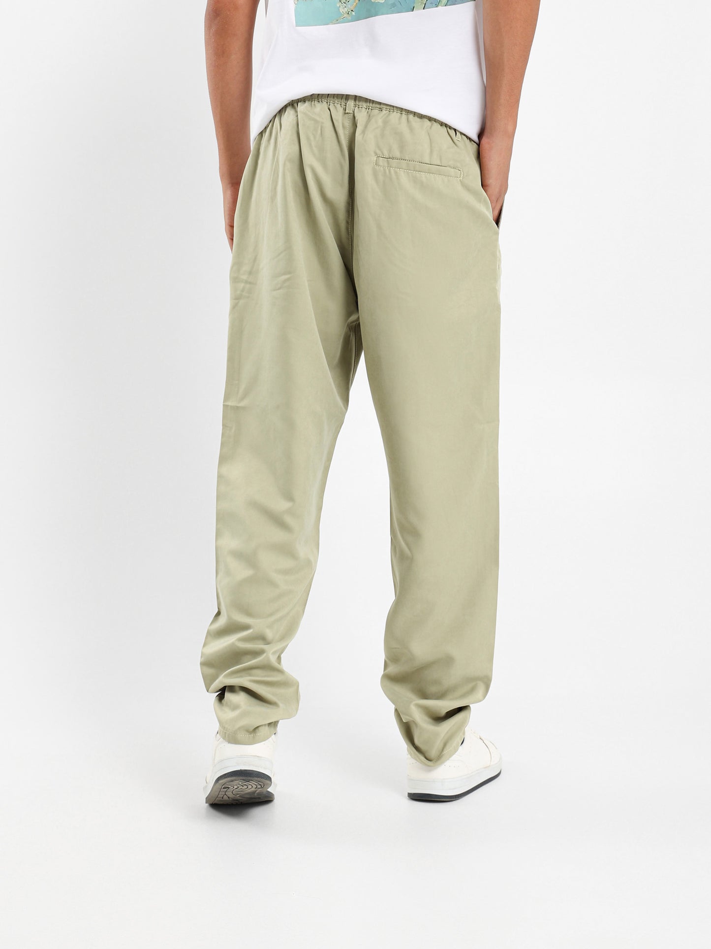 Relaxed Fit Pants with Embedded Cord
