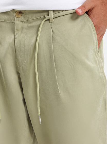 Relaxed Fit Pants with Embedded Cord