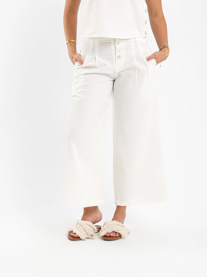 Linen Pants with Buttons