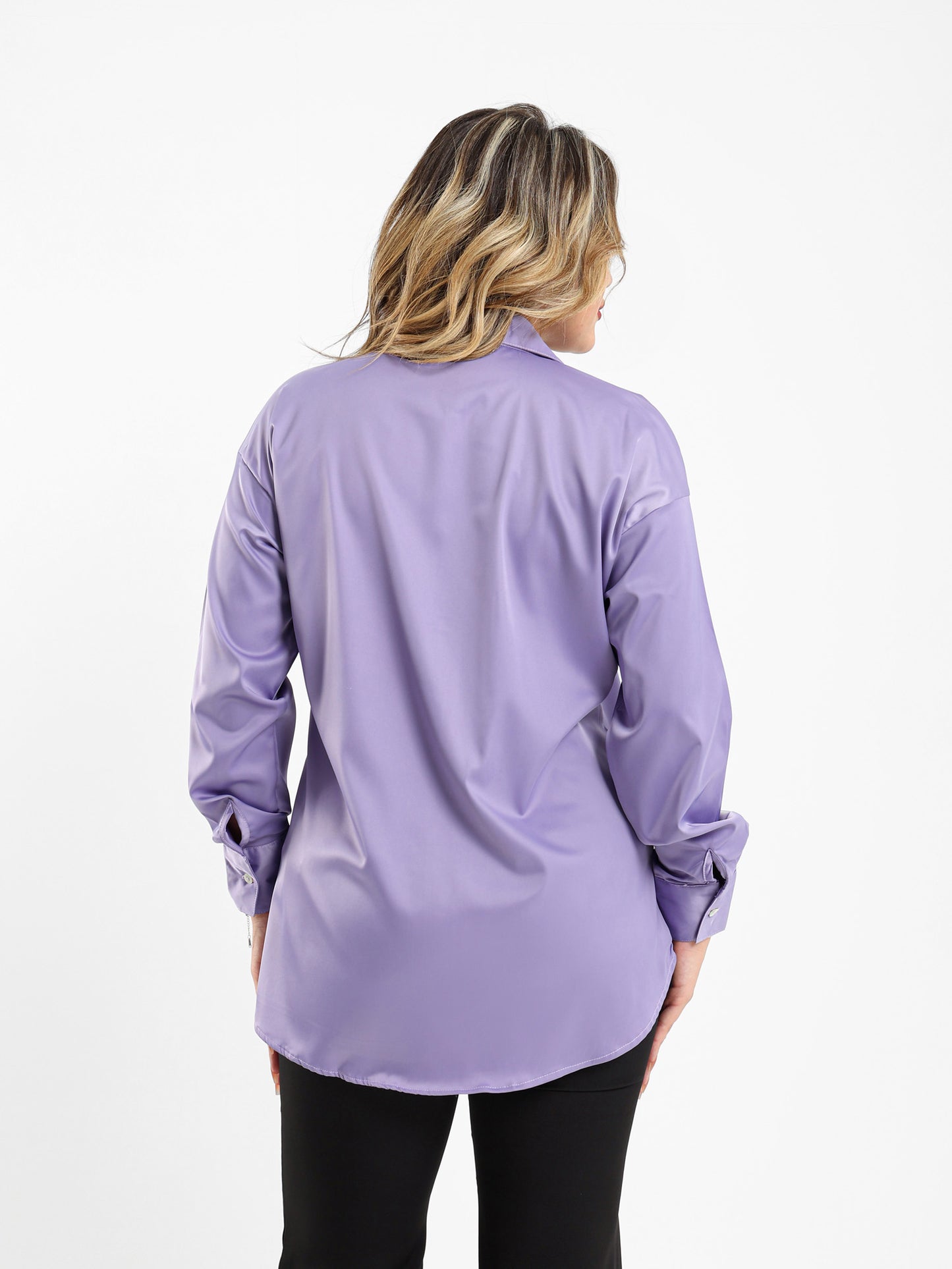 Satin Open-Neck Shirt