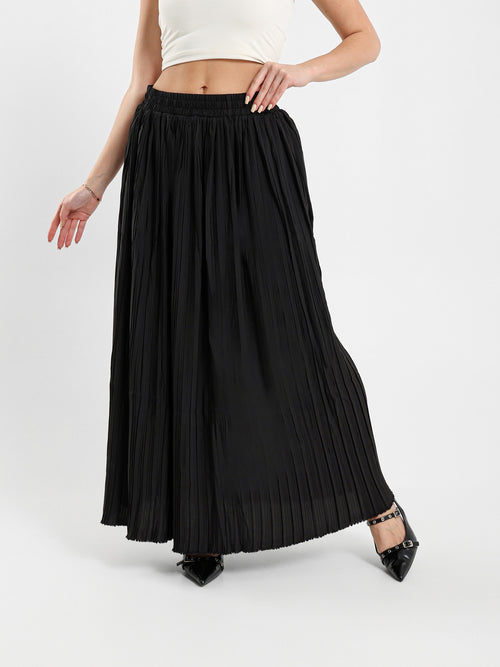 Flowy Pleated Midi Skirt