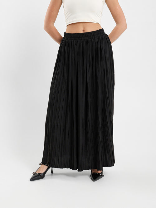 Flowy Pleated Midi Skirt