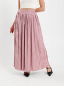 Flowy Pleated Midi Skirt