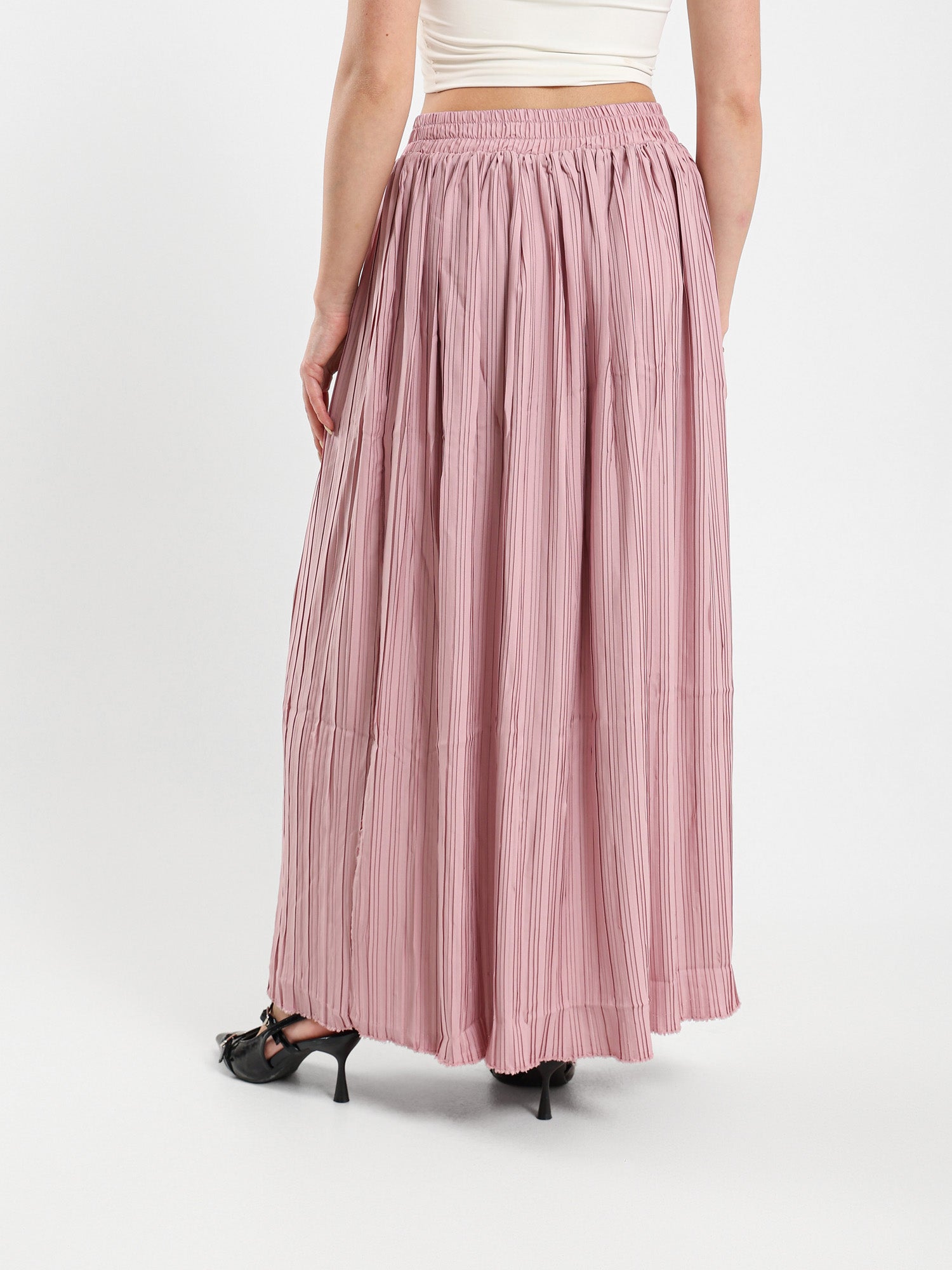 Flowy Pleated Midi Skirt