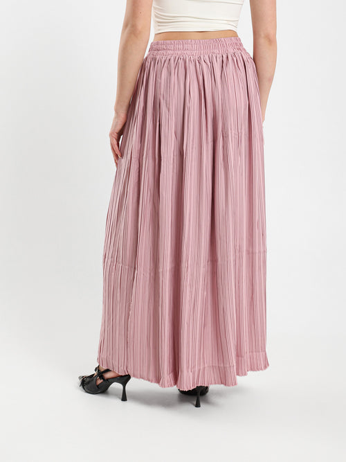 Flowy Pleated Midi Skirt