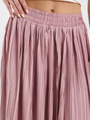 Flowy Pleated Midi Skirt