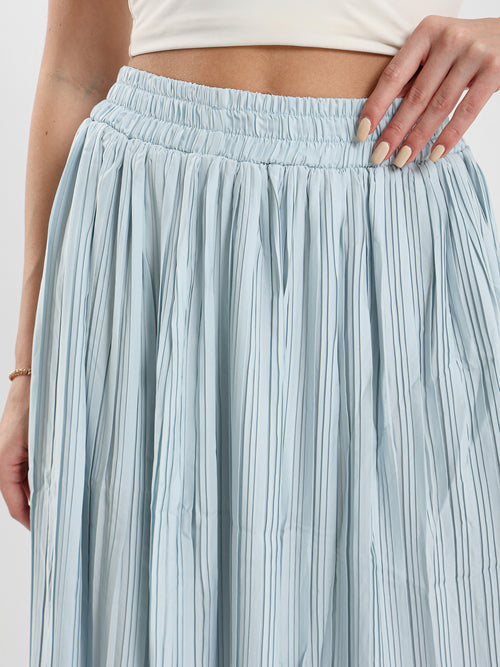 Flowy Pleated Midi Skirt
