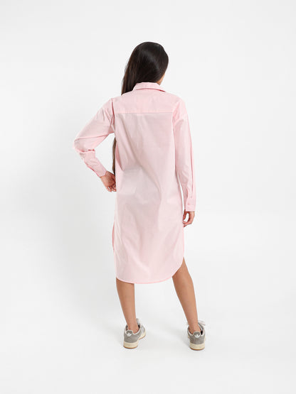 High Low Midi Shirt Dress