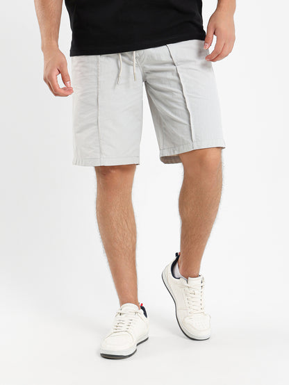 Woven Short With Front Crease