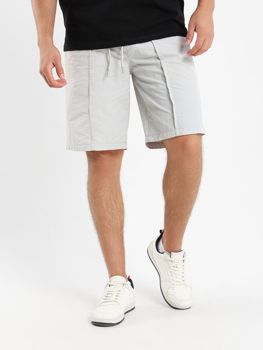 Woven Short With Front Crease