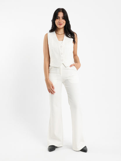 Linen Buttoned Front Vest
