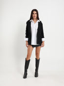 Linen Roll-Up Sleeve Blazer