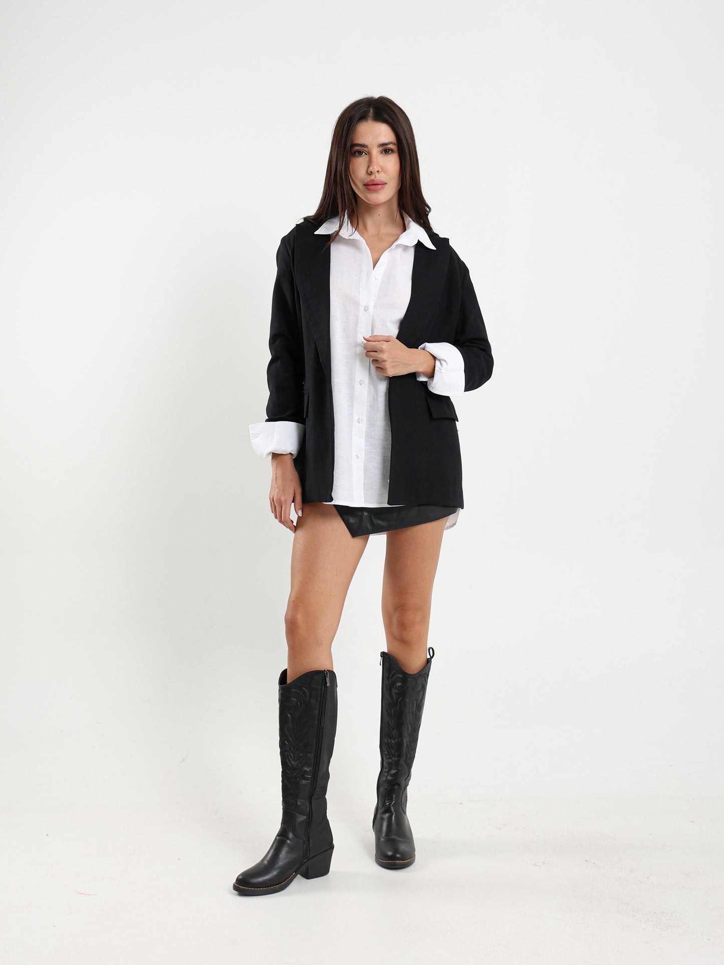 Oversized Plain Linen Shirt