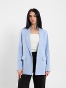 Linen Roll-Up Sleeve Blazer