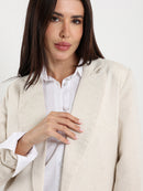 Linen Roll-Up Sleeve Blazer