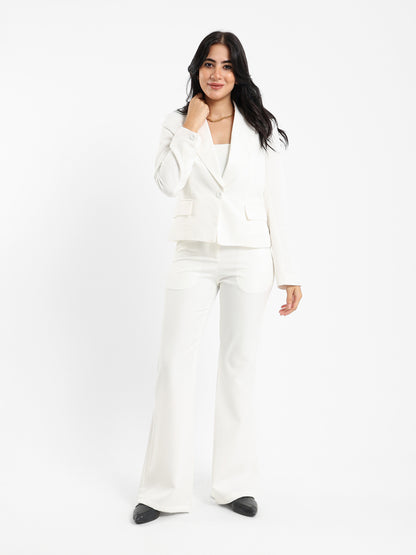 Cropped Linen Blazer