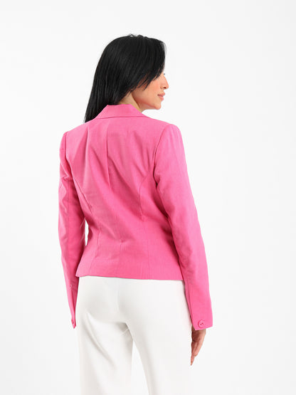 Cropped Linen Blazer
