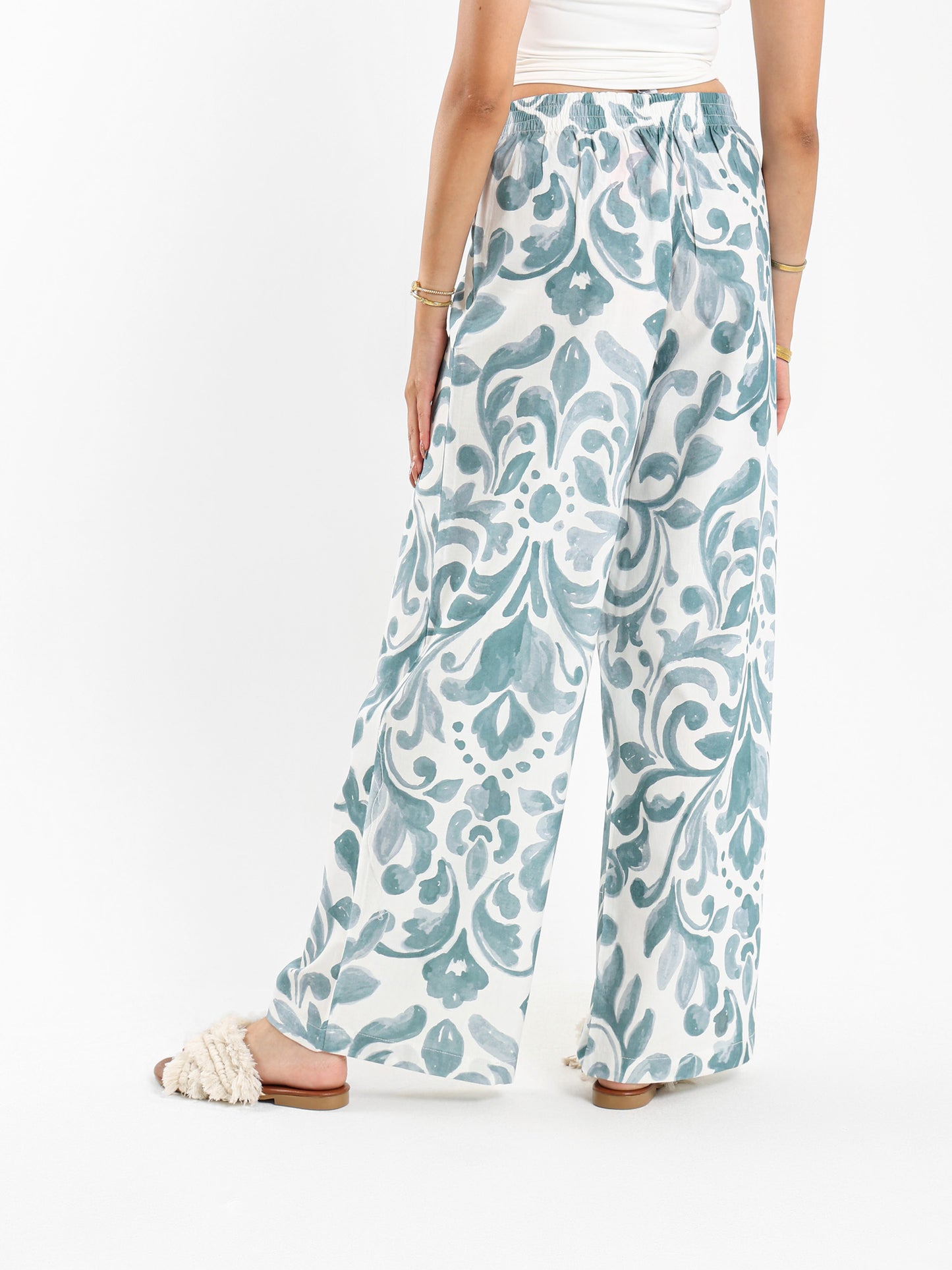 Printed Wide Legs Pants