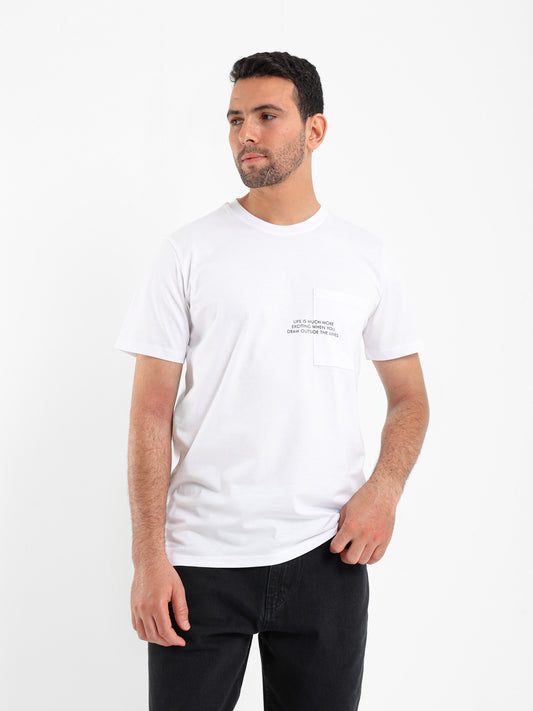 Chest Printed Pocket T-Shirt