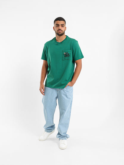 Printed Chest Pocket T-Shirt