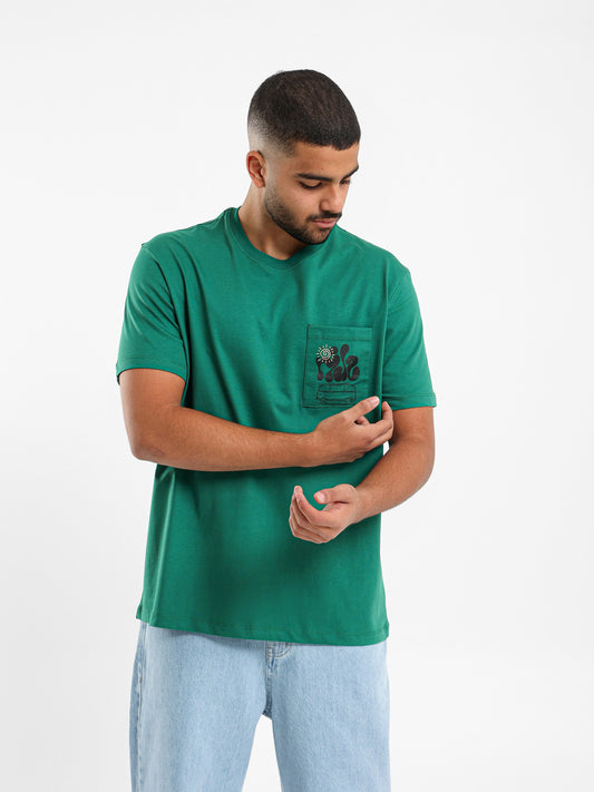 Printed Chest Pocket T-Shirt