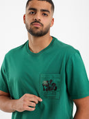 Printed Chest Pocket T-Shirt