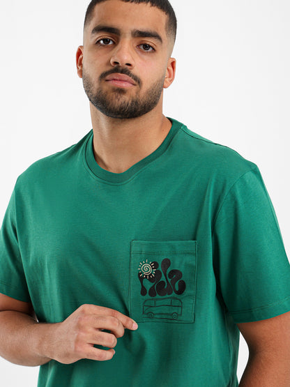 Printed Chest Pocket T-Shirt