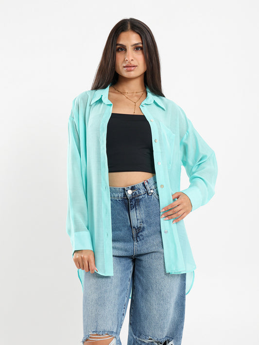 Light Textured Oversized Shirt