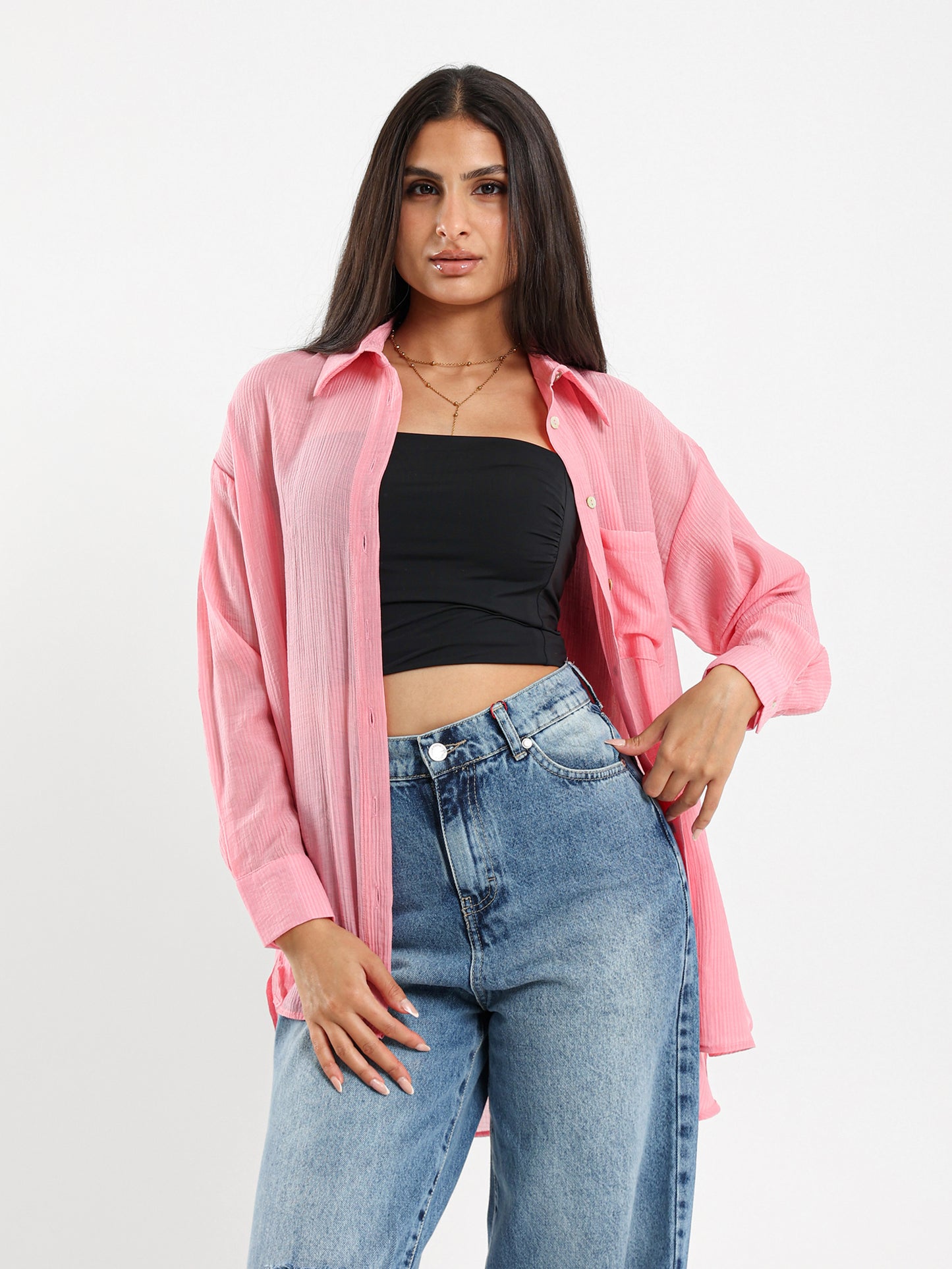 Light Textured Oversized Shirt