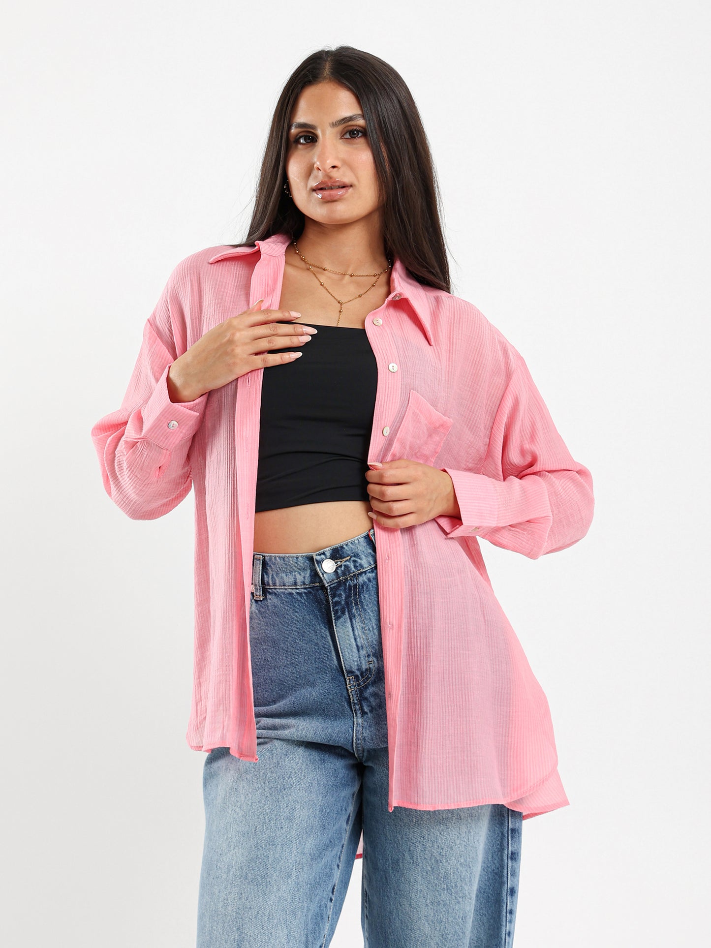 Light Textured Oversized Shirt