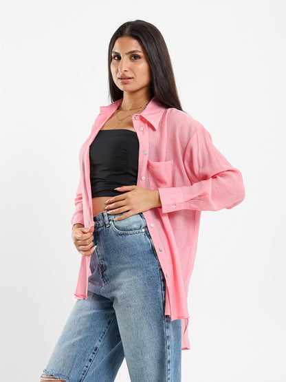 Light Textured Oversized Shirt