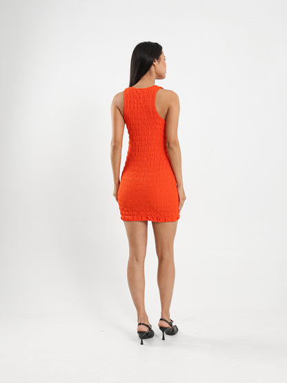 Textured Bubble Mini Dress