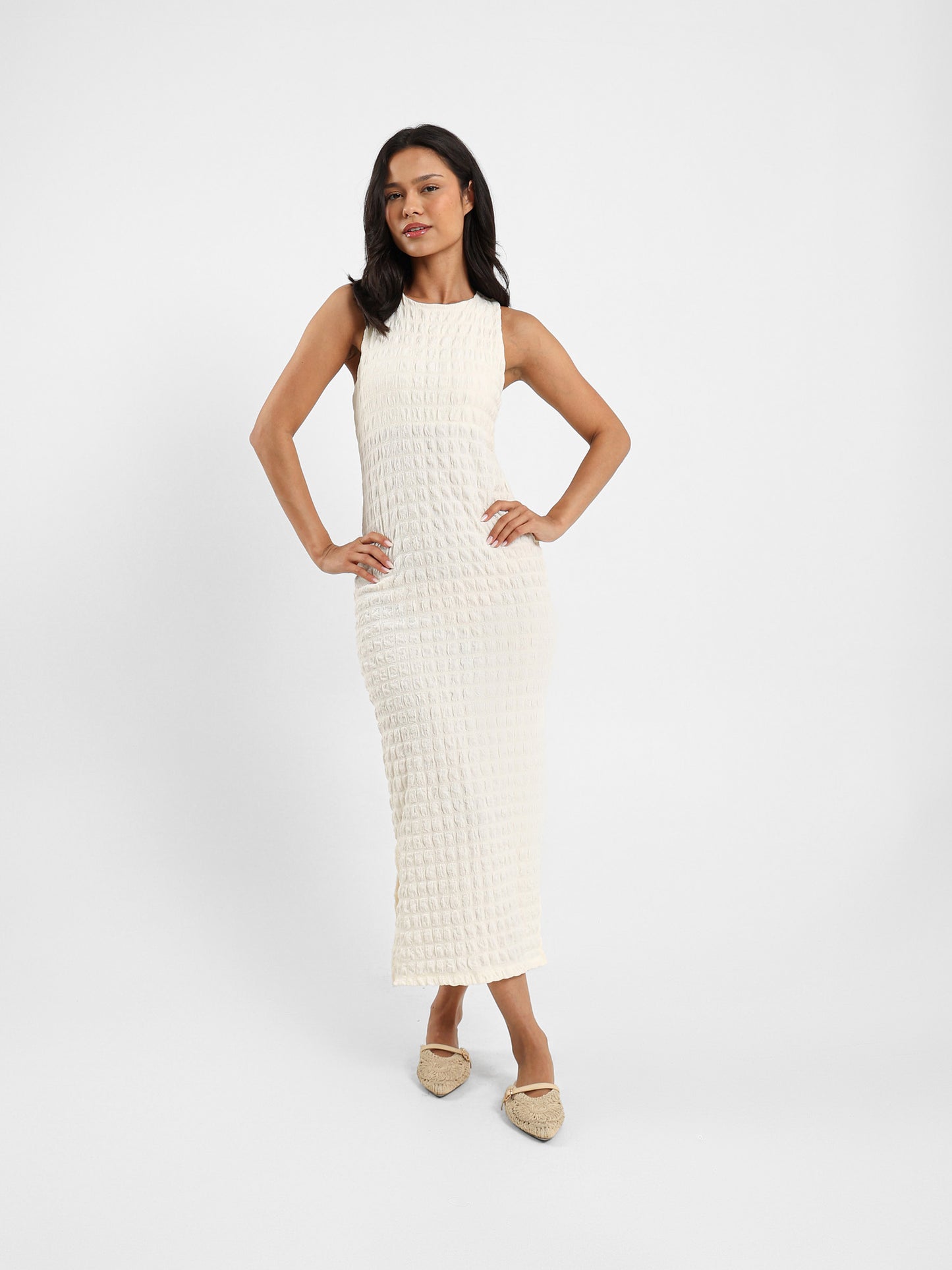 Textured Bubble Maxi Dress