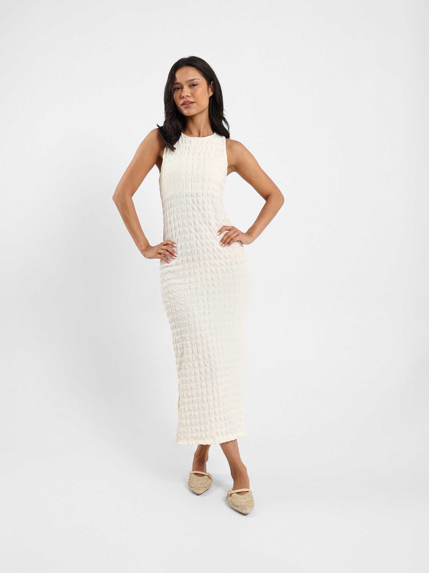 Textured Bubble Maxi Dress