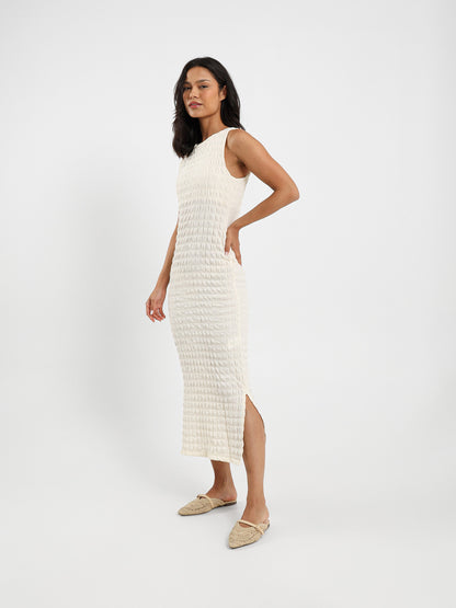 Textured Bubble Maxi Dress