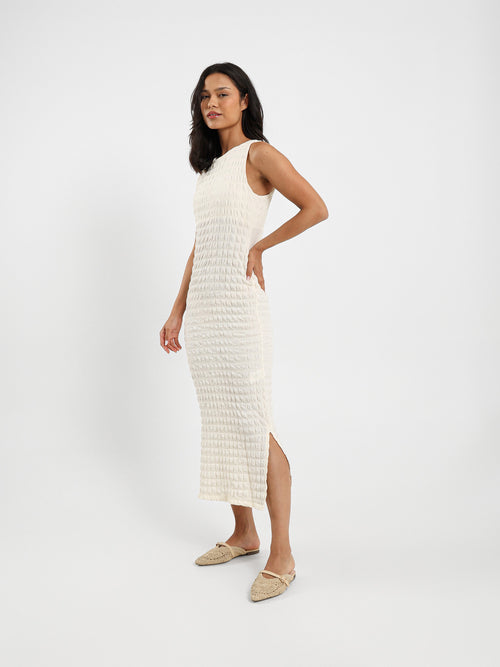 Textured Bubble Maxi Dress