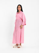 Drawstring Waist Shirt Dress