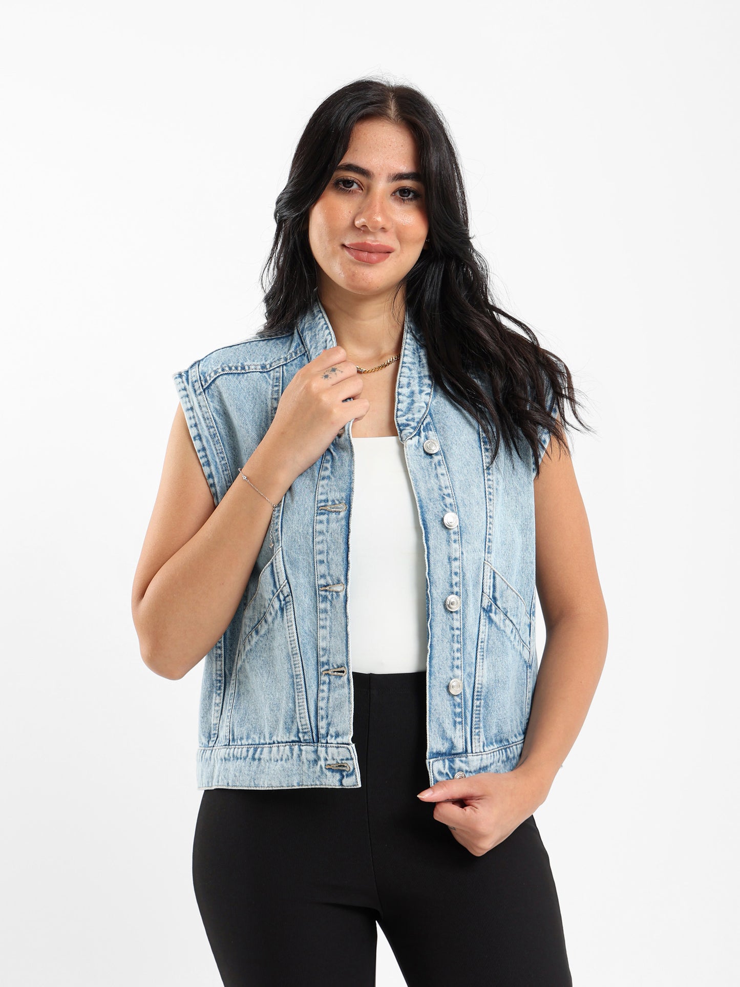 Oversized Denim Waistcoat