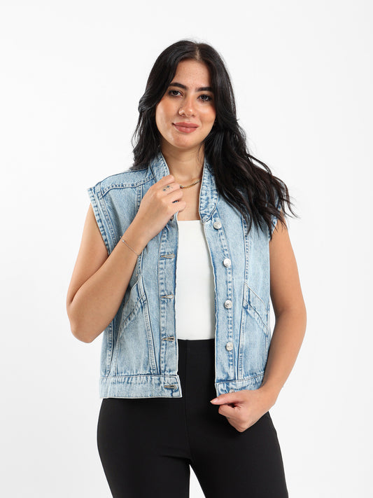Oversized Denim Waistcoat