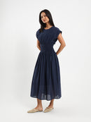 Smocked Waist Midi Dress