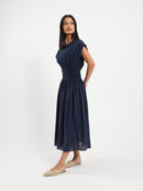 Smocked Waist Midi Dress