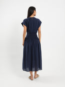 Smocked Waist Midi Dress