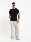 Textured Crew Neck T-Shirt