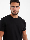 Textured Crew Neck T-Shirt