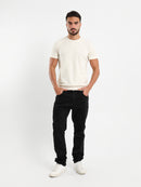 Textured Crew Neck T-Shirt