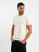 Textured Crew Neck T-Shirt