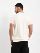Textured Crew Neck T-Shirt